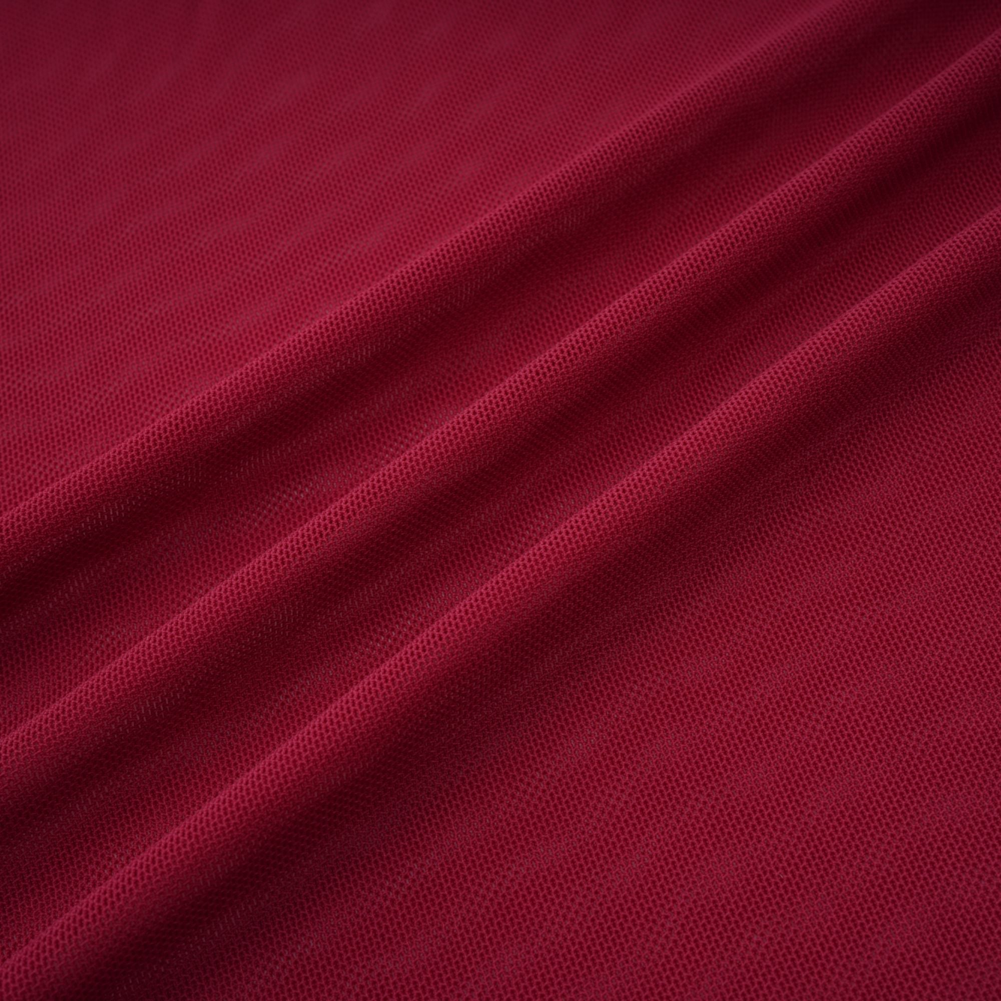 فستان طويل غير متماثل من الشبك المكشكش باللون الأحمر من Sylphe