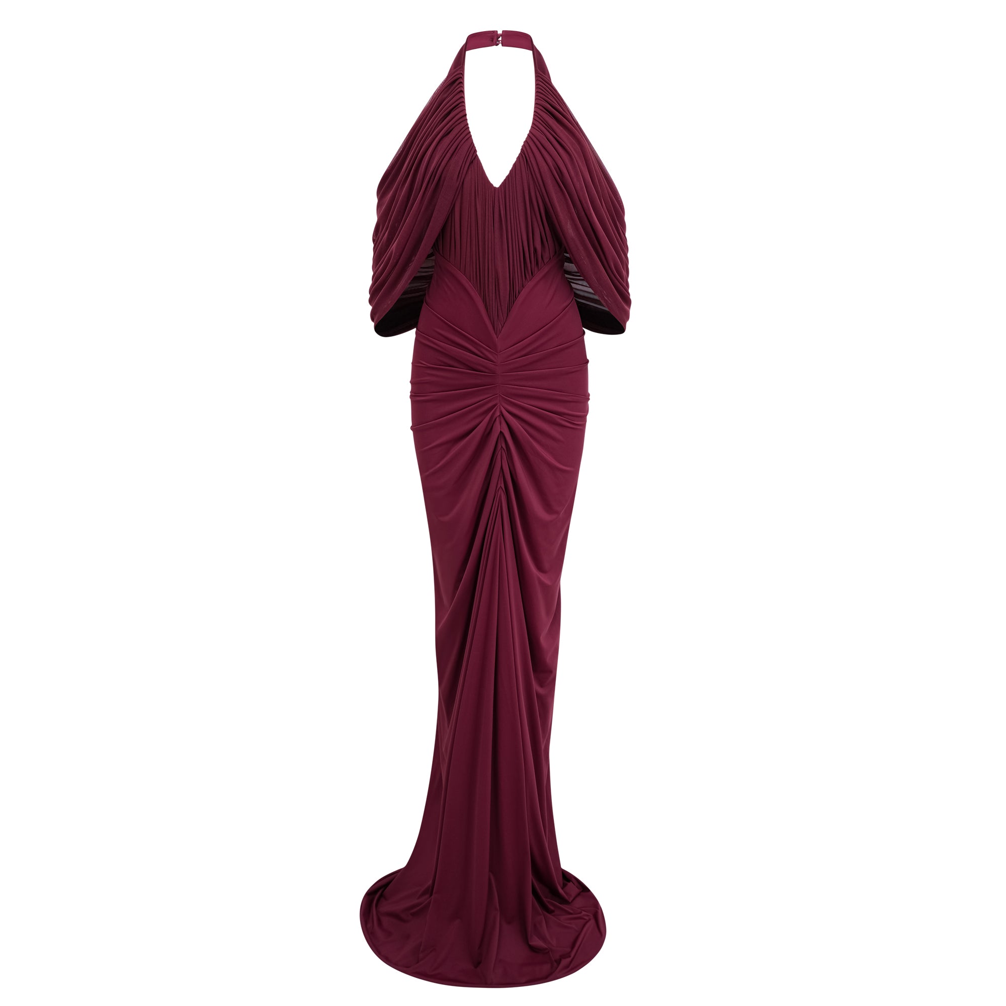 فستان ماكسي طويل بكتفين مكشوفين من Eléa Red