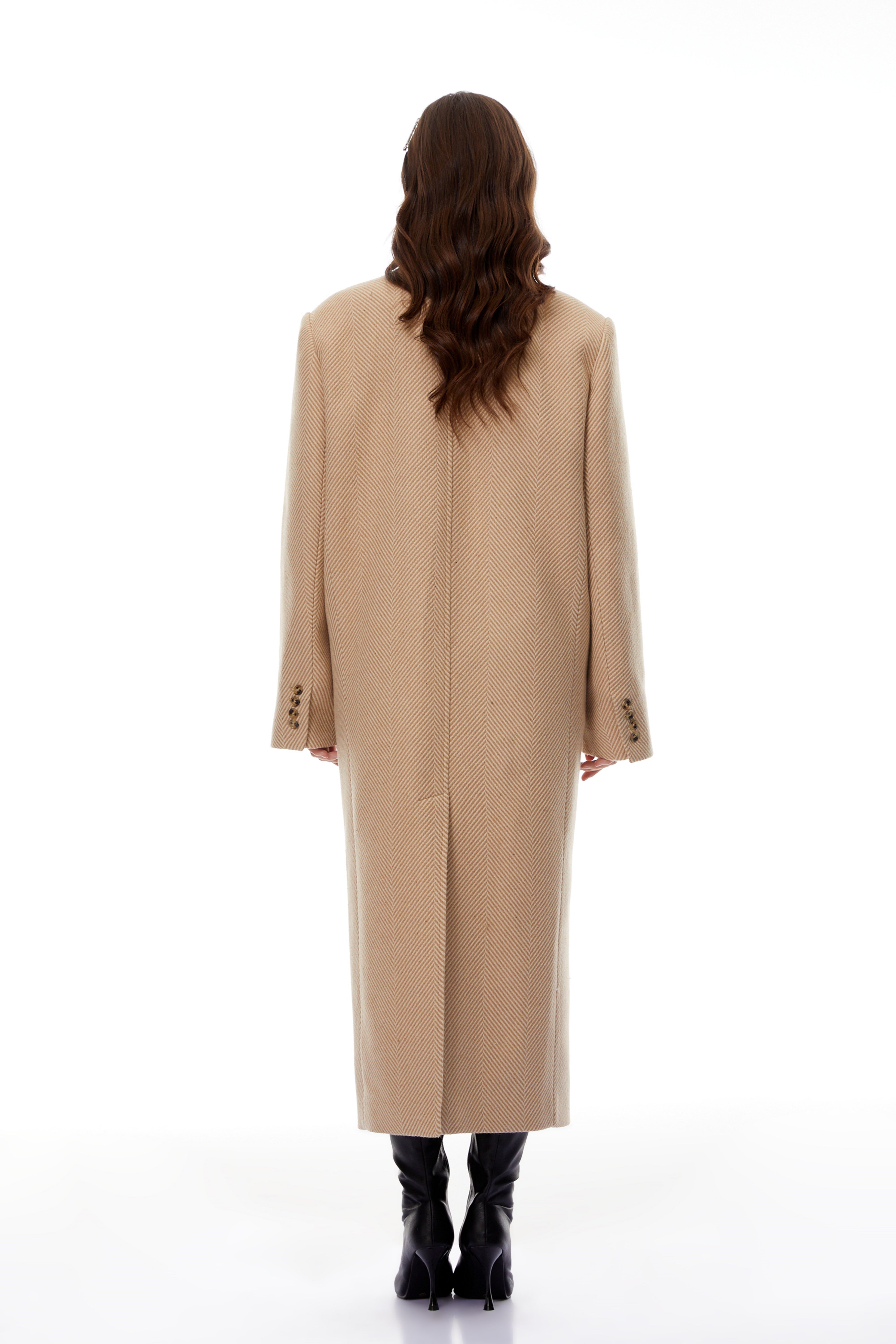 معطف كاكي مزدوج الصدر من Cosette