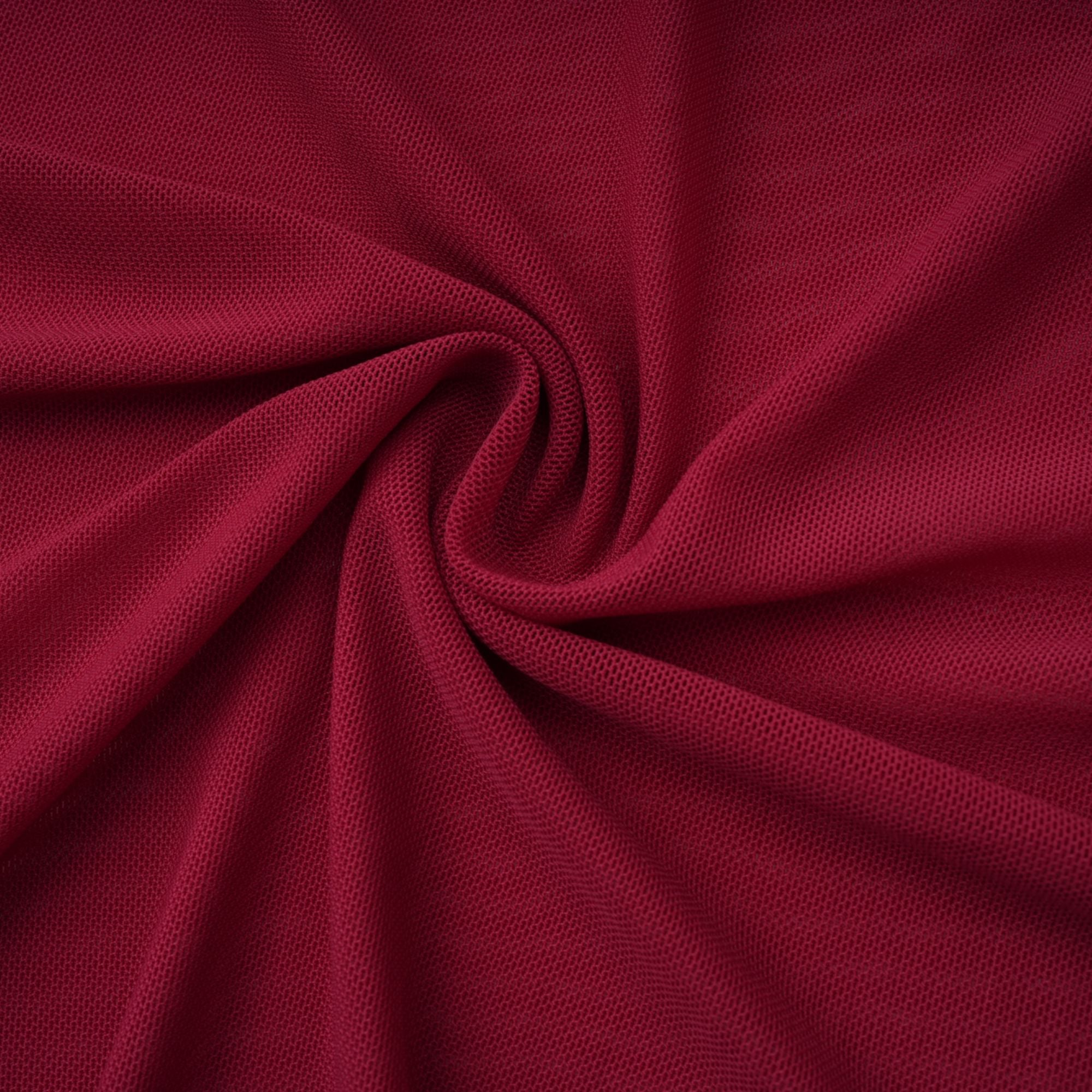 فستان طويل غير متماثل من الشبك المكشكش باللون الأحمر من Sylphe