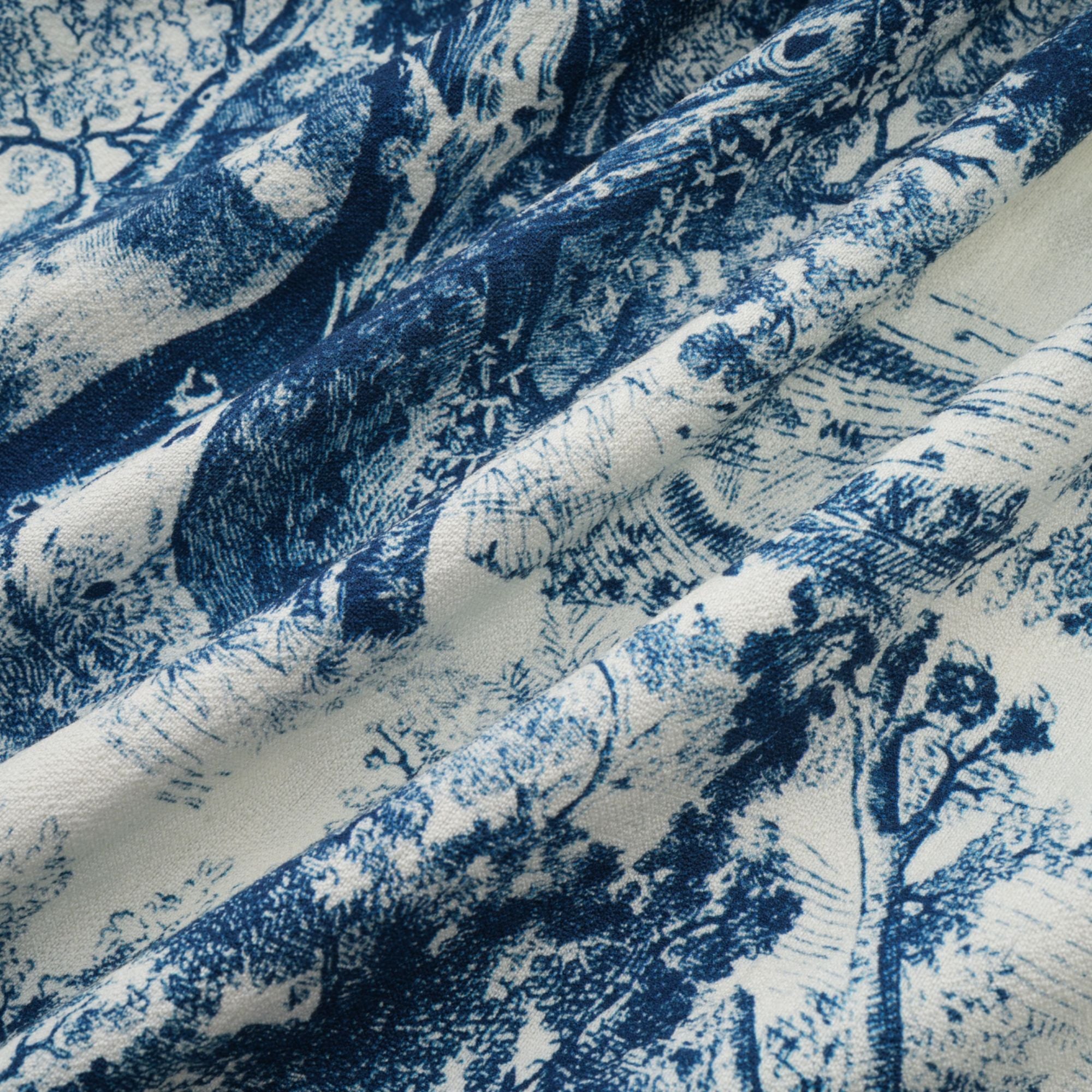 فستان ميدي بطبعة جرافيكية من Adélaïde باللون الأزرق (بيع نهائي - الولايات المتحدة فقط)