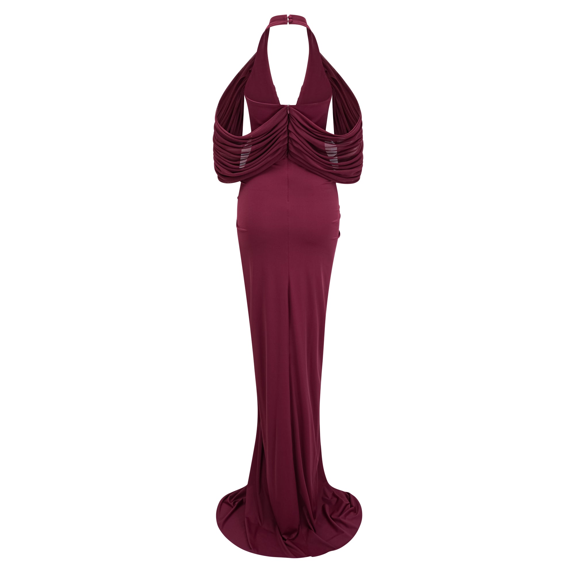 فستان ماكسي طويل بكتفين مكشوفين من Eléa Red