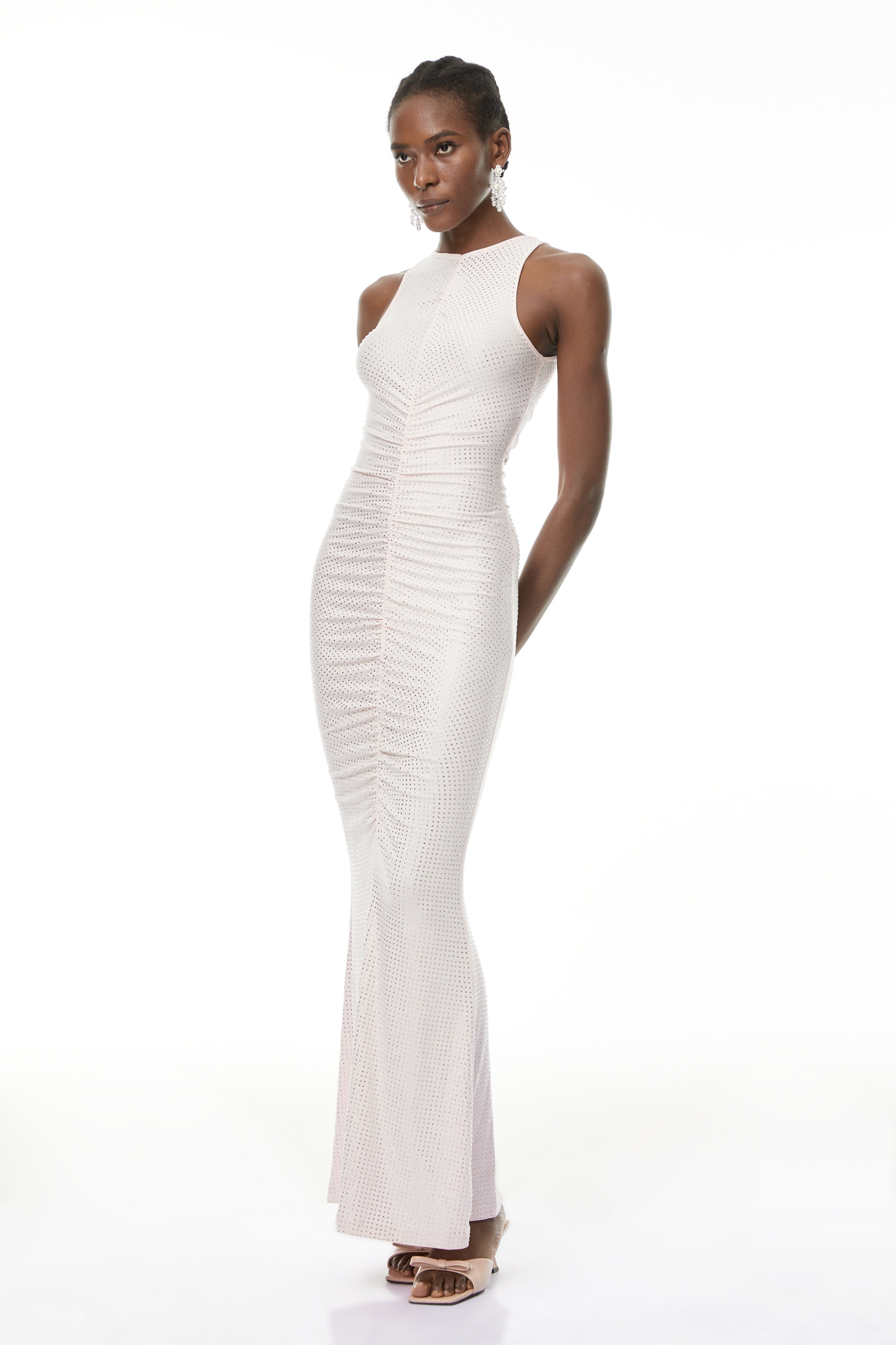 فستان ماكسي كورسيه من إيدا بينك رينستون