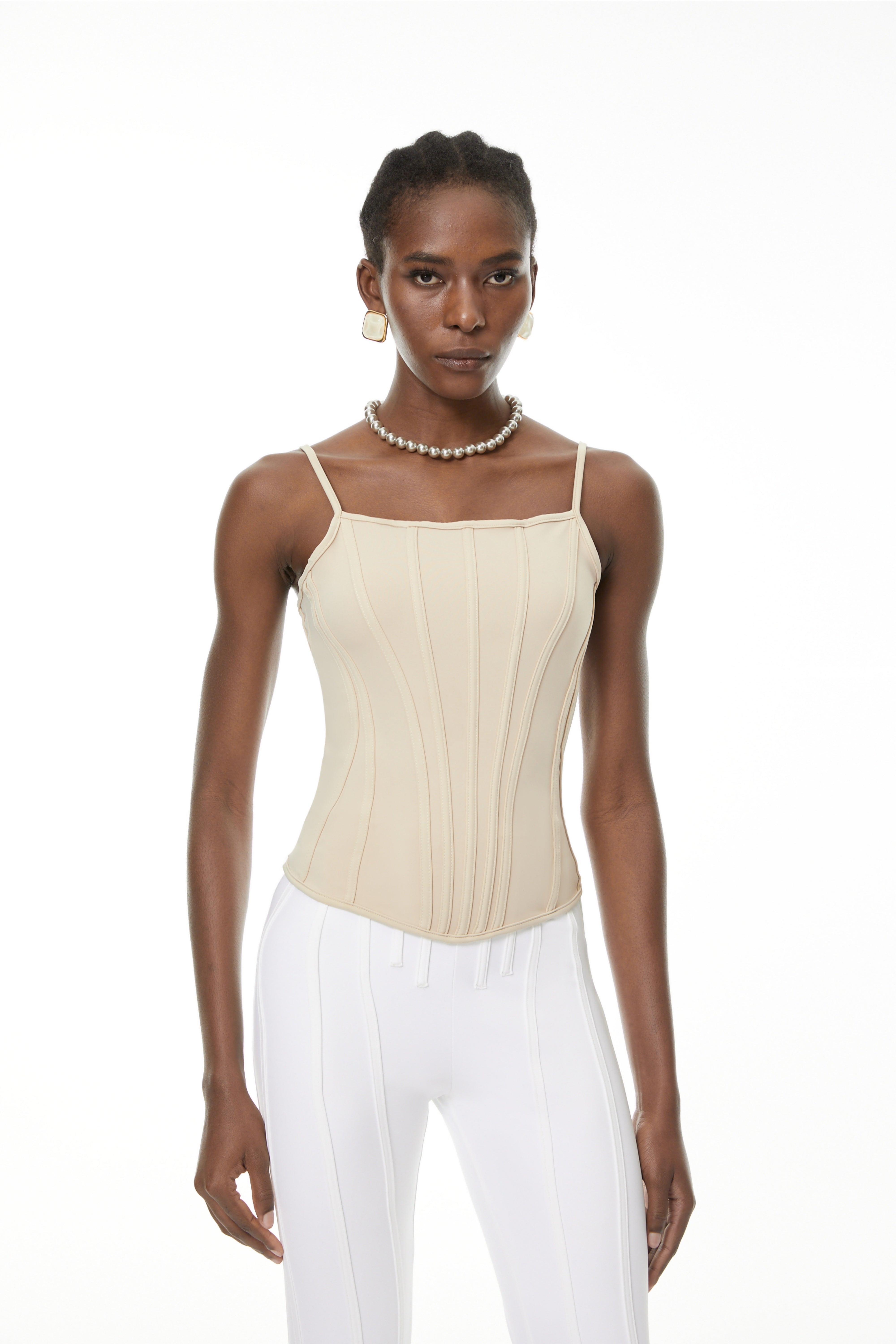 مصدر: Mechthild Neutral Boned Bodice Corset Top