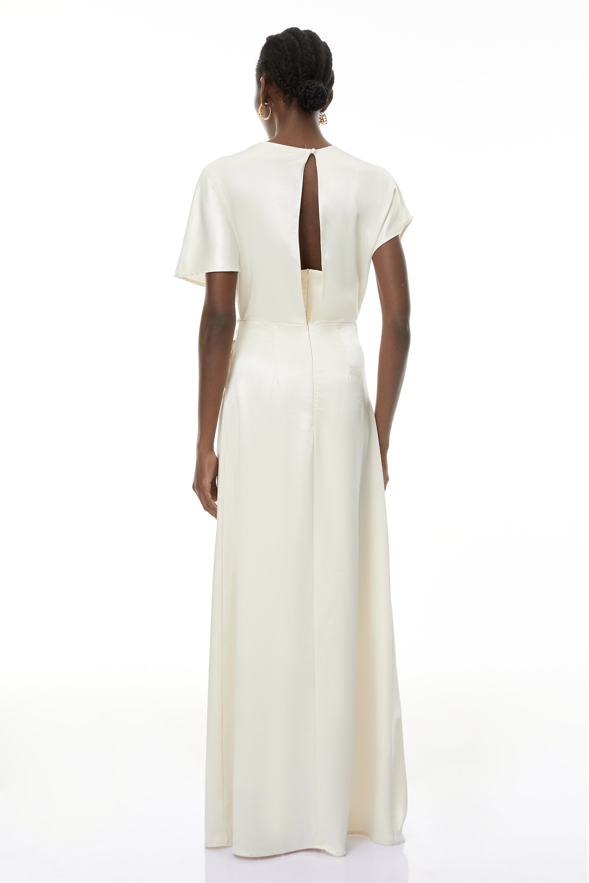 فستان طويل غير متماثل لامع من Zuzanna White